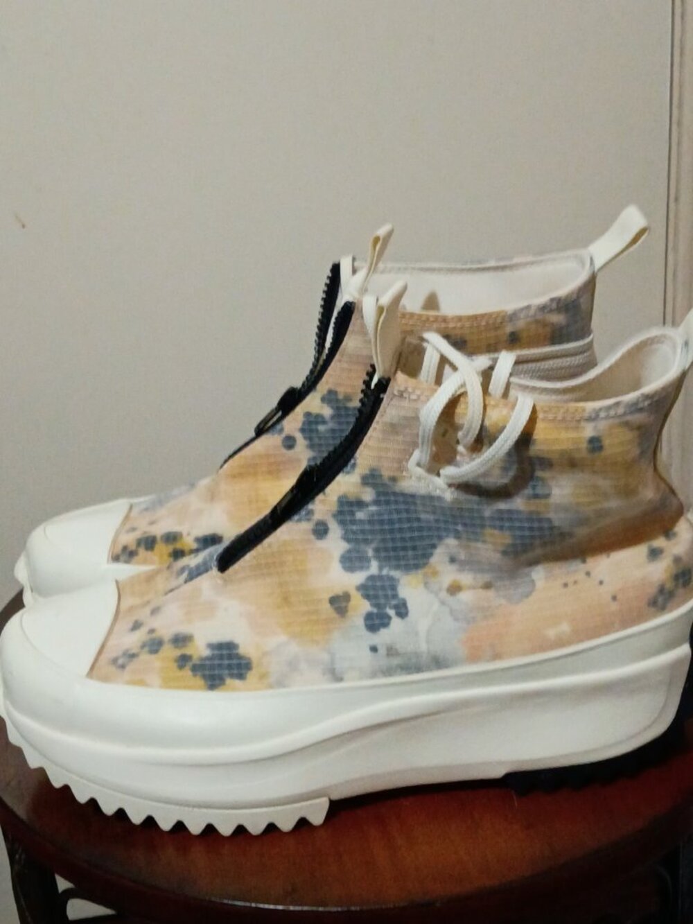 Converse Run Star Hike Womens Sz 10 'Washed Florals' White Beige Shoes 170776C - Picture 8 of 14